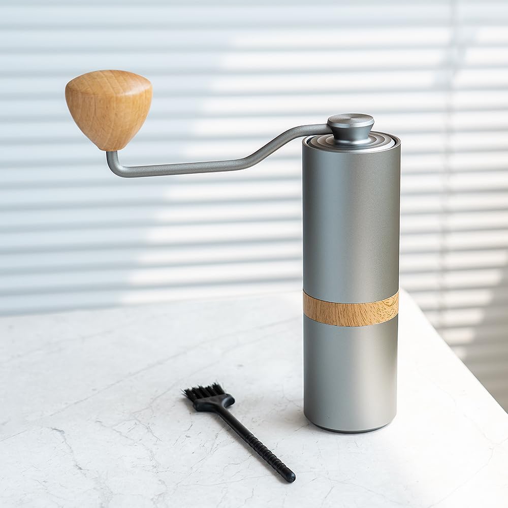 Manual Coffee Grinder Adjustable Setting，Portable Manual Grinder Conical Ceramic Burr Stainless Steel,Capacity 30g