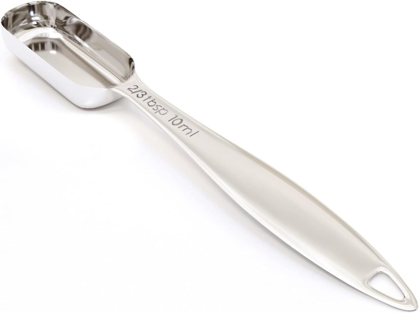 1PCS 2/3Tablespoon (2tsp, 10ml) Single Measuring Spoon, Individual Stainless Steel Long Handle Measure Teaspoon Only