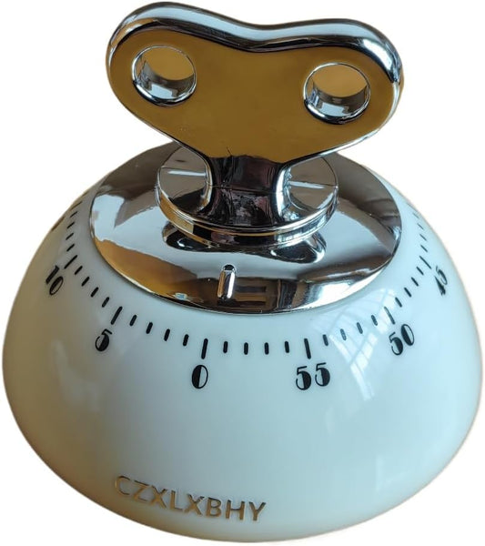 Kitchen Timers for Cooking, 100% Mechanical Cooking Timer£¬No Batteries Required£¬Magnetic Back. (Cream)