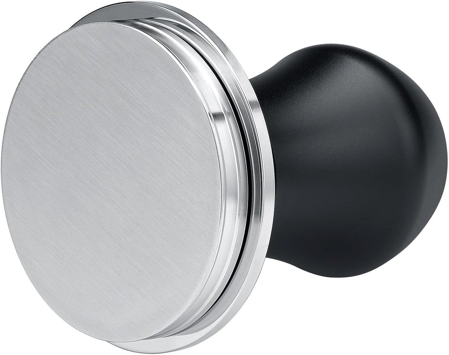 Normcore 58.5mm Coffee Tamper V4.1 Mini, Spring-Loaded with Click Feedback, Self-Leveling Stainless Steel Flat Baffle, Compatible with 58mm Espresso Machines Portafilter, Black