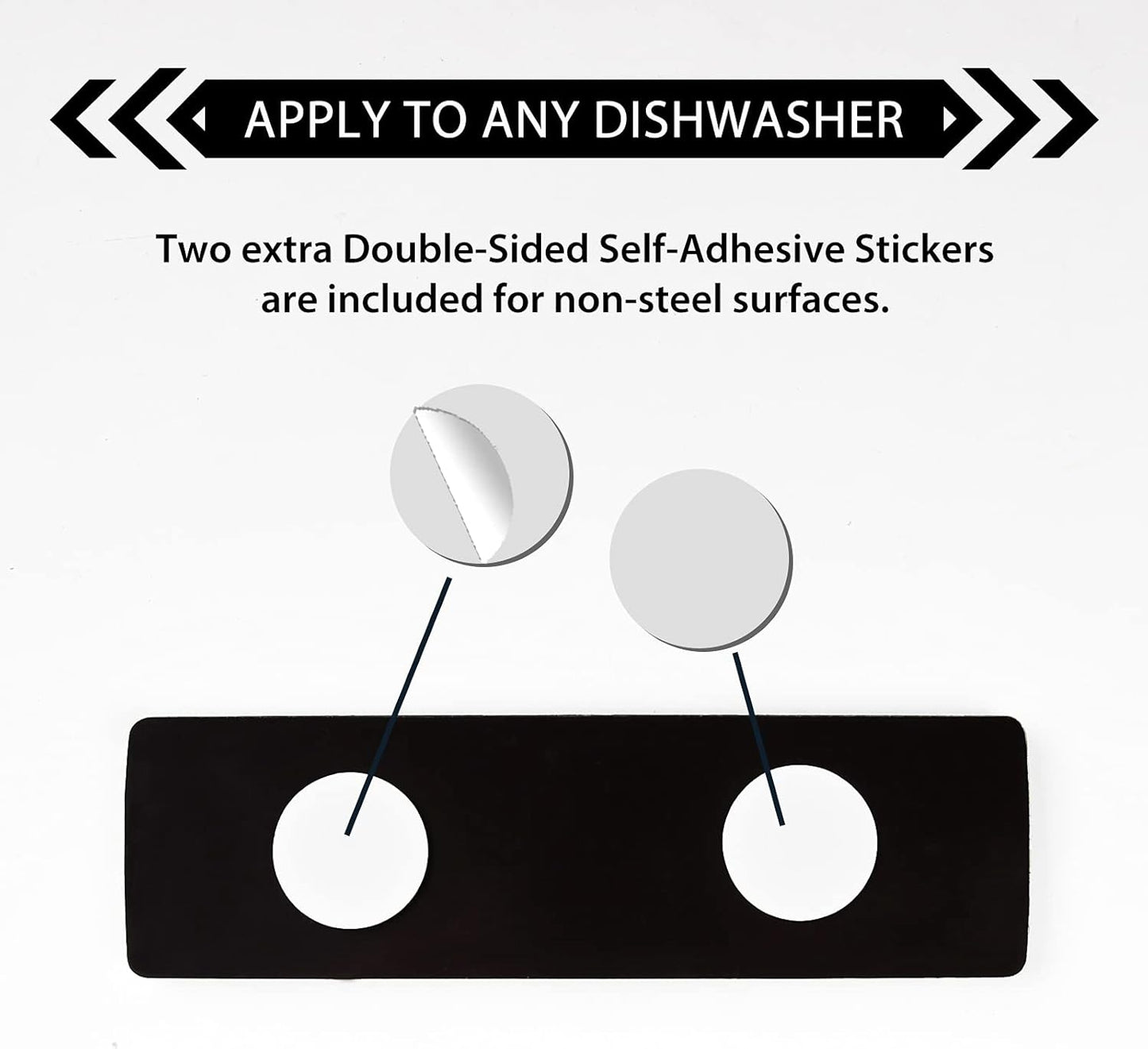 KitchenTour Dishwasher Magnet Clean Dirty Sign, Upgrade Super Strong Clean Dirty Magnet for Dishwasher, Large Text Easy to Read Non-Scratch Magnetic Indicator Kitchen Decor, Silver