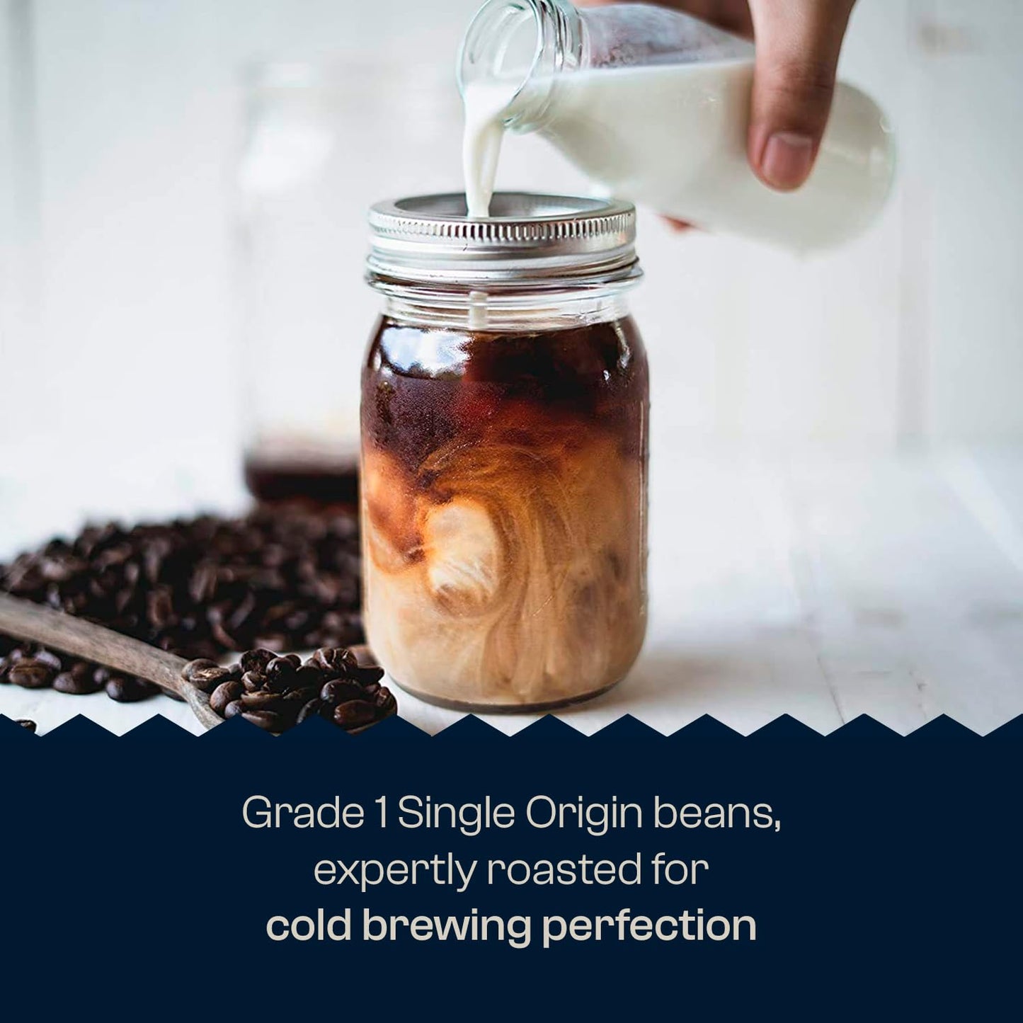 Organic Cold Brew Coffee - Guatemalan Coffee Beans Crafted For Cold Brewing - Whole Bean or Coarse Grind, Medium Roast, 5 lb