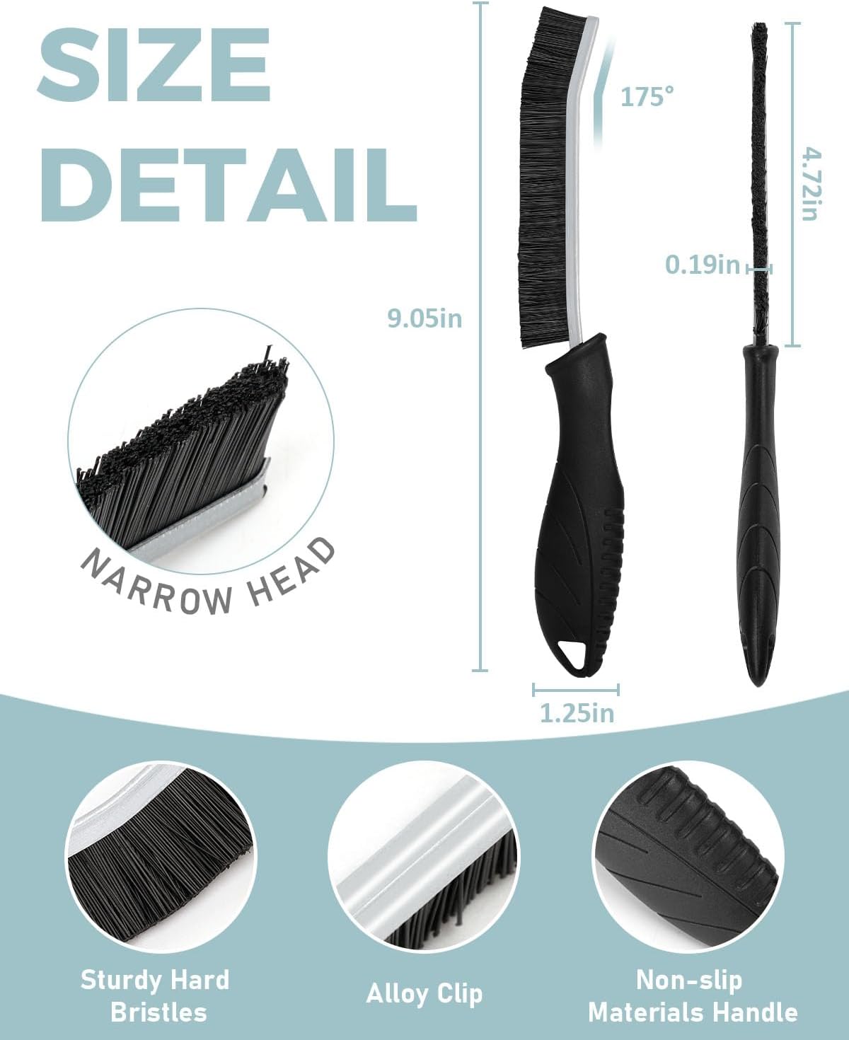 SXhyf Cleaning Brush - Hard Bristle Crevice Cleaning Brush, Multifunctional Gap Scrub Brush, Kitchen Essentials, Bathroom Cleaner Tools for Household Use, Home, Window, Toilet, Stove
