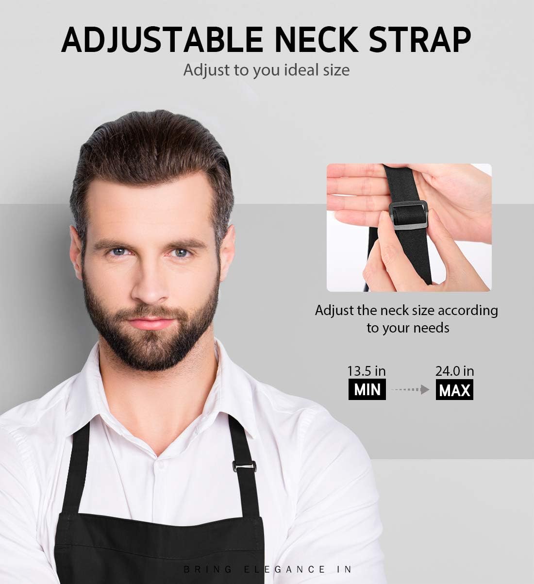 Syntus 12 Pack Bib Apron, Unisex Aprons Adjustable Thicker Version Waterdrop Resistant with 2 Pockets Cooking Kitchen Aprons for Women Men Chef, BBQ Drawing Apron Bulk, Black