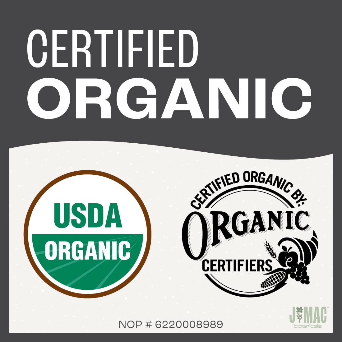 J Mac Botanicals Certified USDA - 100% Organic Dried Elderberries - 1lb Bulk - Non-Irradiated, Non-GMO, Whole Black Elderberry Immune Support - Raw Vegan Sambucus 1 Pound