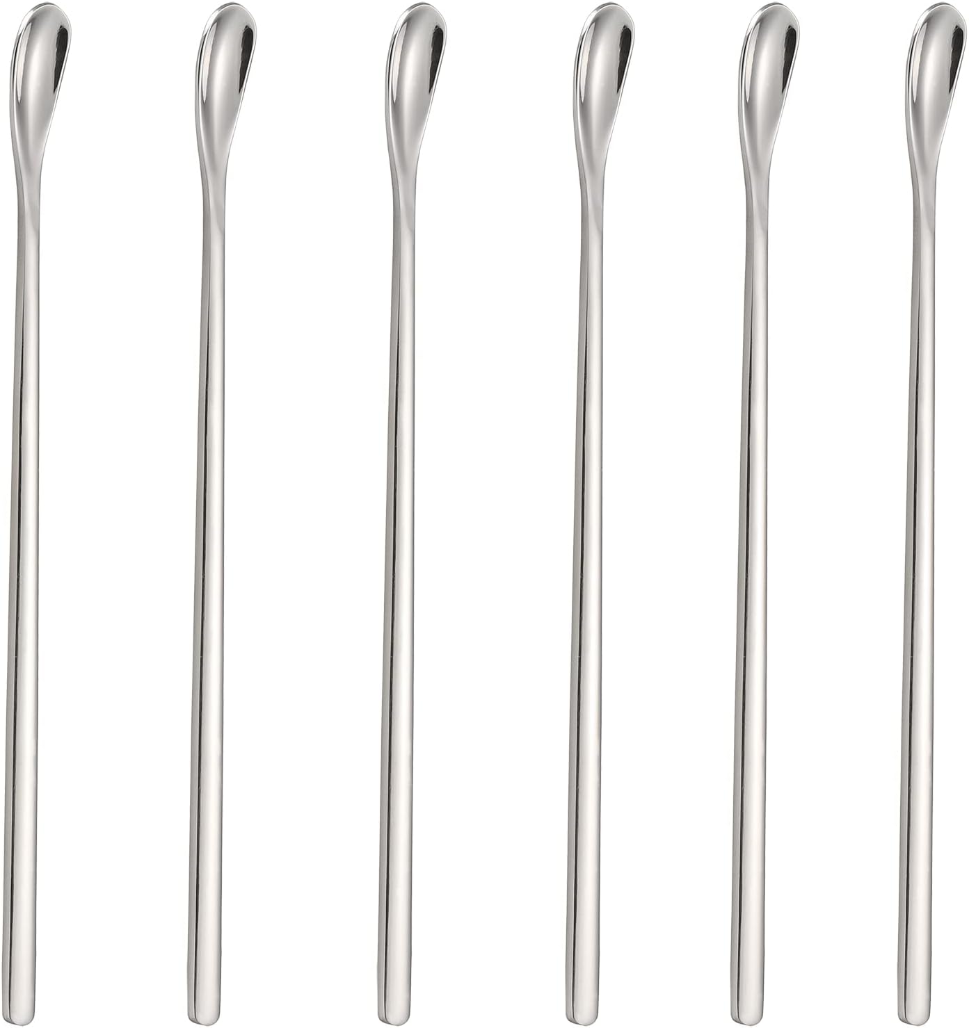 Stainless Steel Coffee Stirrers Spoons 6 Pieces Ice Tea Long Spoons Drink Stir Sticks Spoon for Bar Coffee Cocktail…