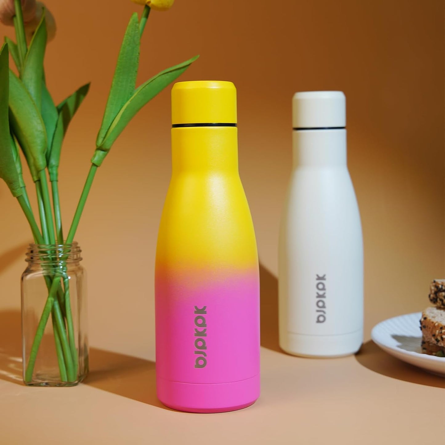 BJPKPK 25oz Insulated Water Bottle Double Wall Vacuum Insulated Stainless Steel Water Bottles for Spots Keep Cold and Hot,Sky