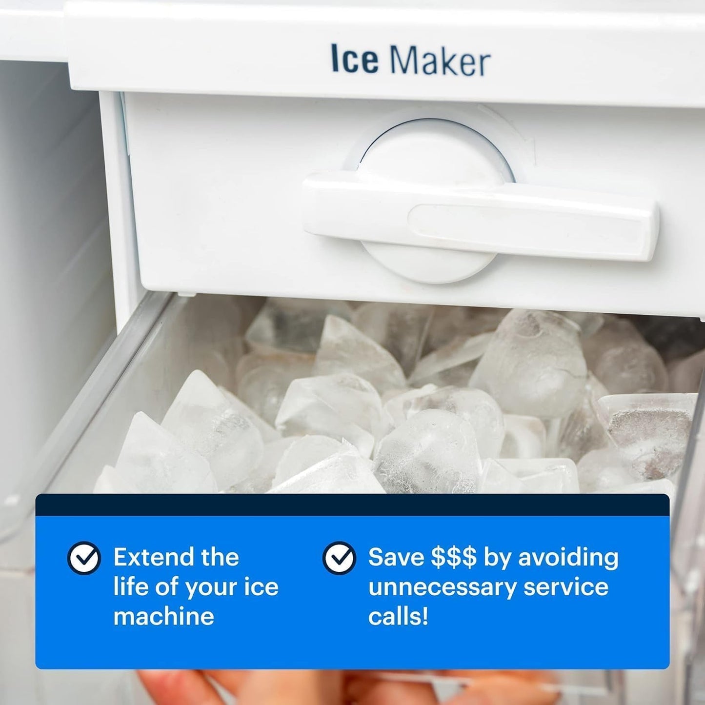 Essential Values 2-Pack Ice Machine Cleaner and Descaler 16 fl oz, Nickel Safe Descaler - Ice Maker Cleaner Compatible with All Major Brands (Scotsman, KitchenAid) - Manufactured in USA