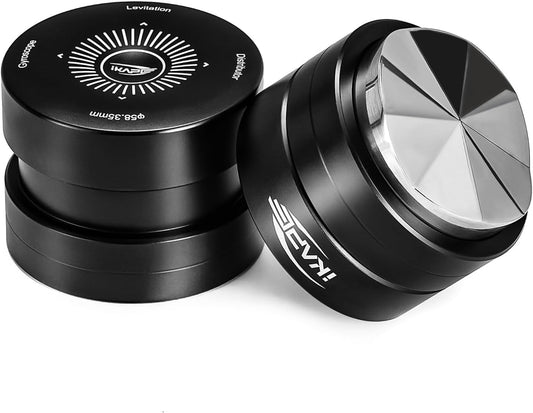 IKAPE 53.3MM Espresso Distributor, Dual-Bearing & High-Speed Rotation Coffee Distributor, Coffee Leveler, Espresso Tamper Tool, Adaptive Height Coffee Leveler for 54mm Portafilters