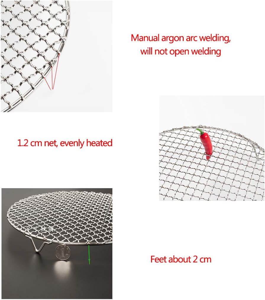 11" Round Cooling Rack Baking 304 Stainless Steel Versatile Steaming Grilling Fit Air Fryer,Cake Pan, Oven