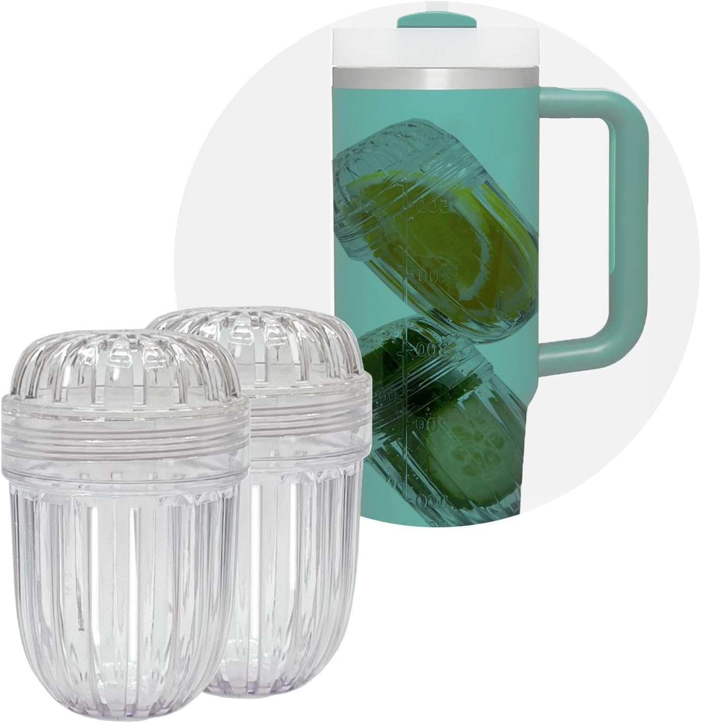 2PCS Fruit Infuser,Tea infuser for Wide Mouth Bottles.,Compatible with Stanley,Hydro Flask, Iron Flask, Takeya, ThermoFlask and similar