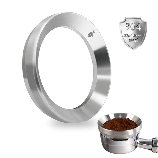 54mm Espresso Dosing Funnel, 304 Stainless Steel Coffee Dosing Ring, Portafilter Funnel with 6 Magnetic, Barista Tools Compatible with Breville 54mm Portafilter