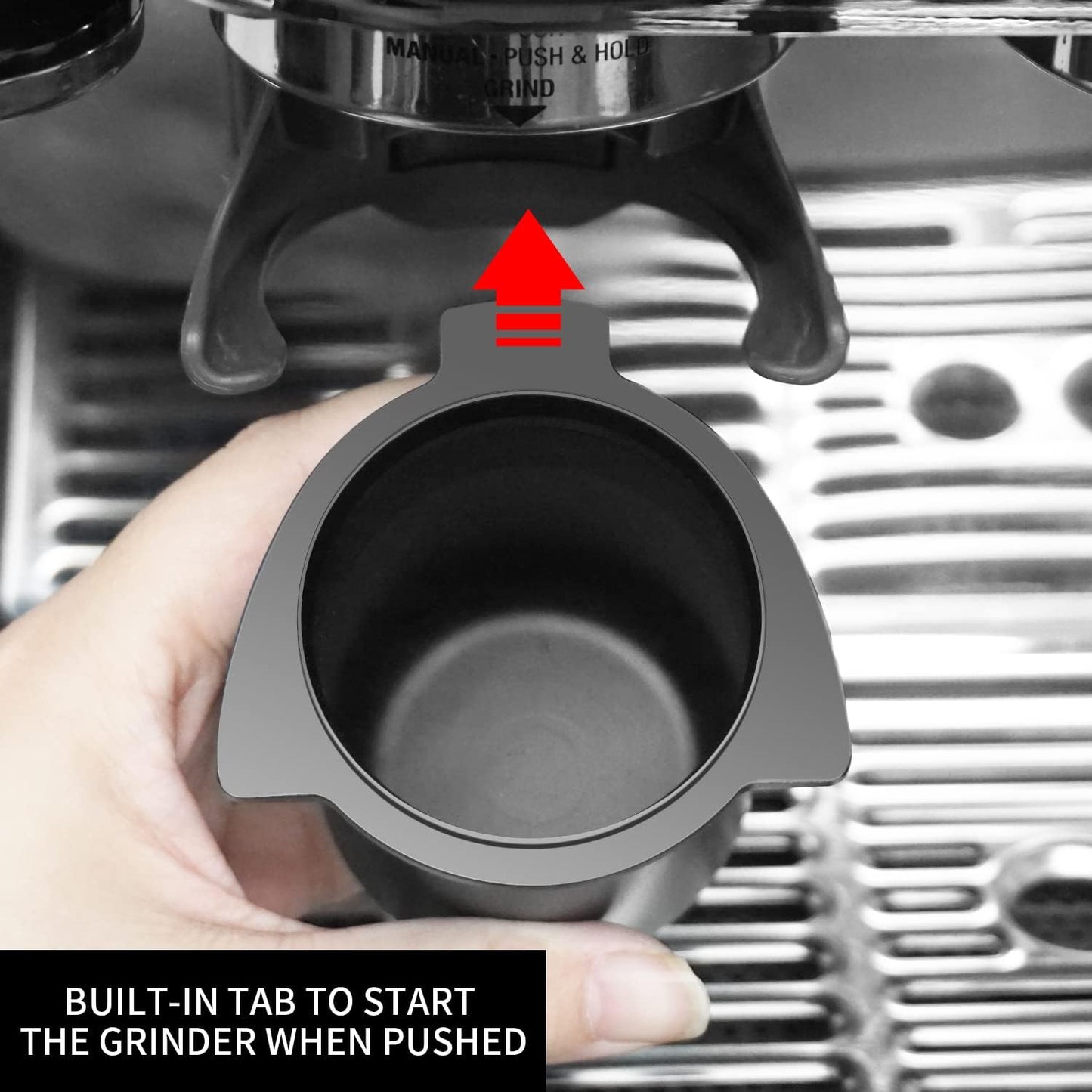 Portafilter Dosing Cup Espresso Coffee Accessrioes Compatible with 54mm Breville Portafilter and All 54mm Size Matte Black