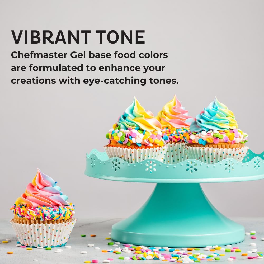Chefmaster Deep Pink Gel Food Coloring | Vibrant Color | Professional-Grade Dye for Icing, Frosting, Fondant | Baking & Decorating | Fade-Resistant | Easy-to-Use | Made in USA | 20 oz
