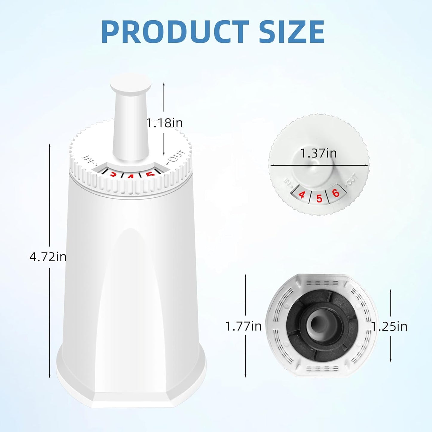 Replacement Water Filter for Breville Espresso Machine, Fit for Breville Barista Touch BES880, Barista Pro BES878, Oracle BES980, Dual Boiler BES920 Bambino ClaroSwiss Sage,8 pack by APPLIANCEMATES