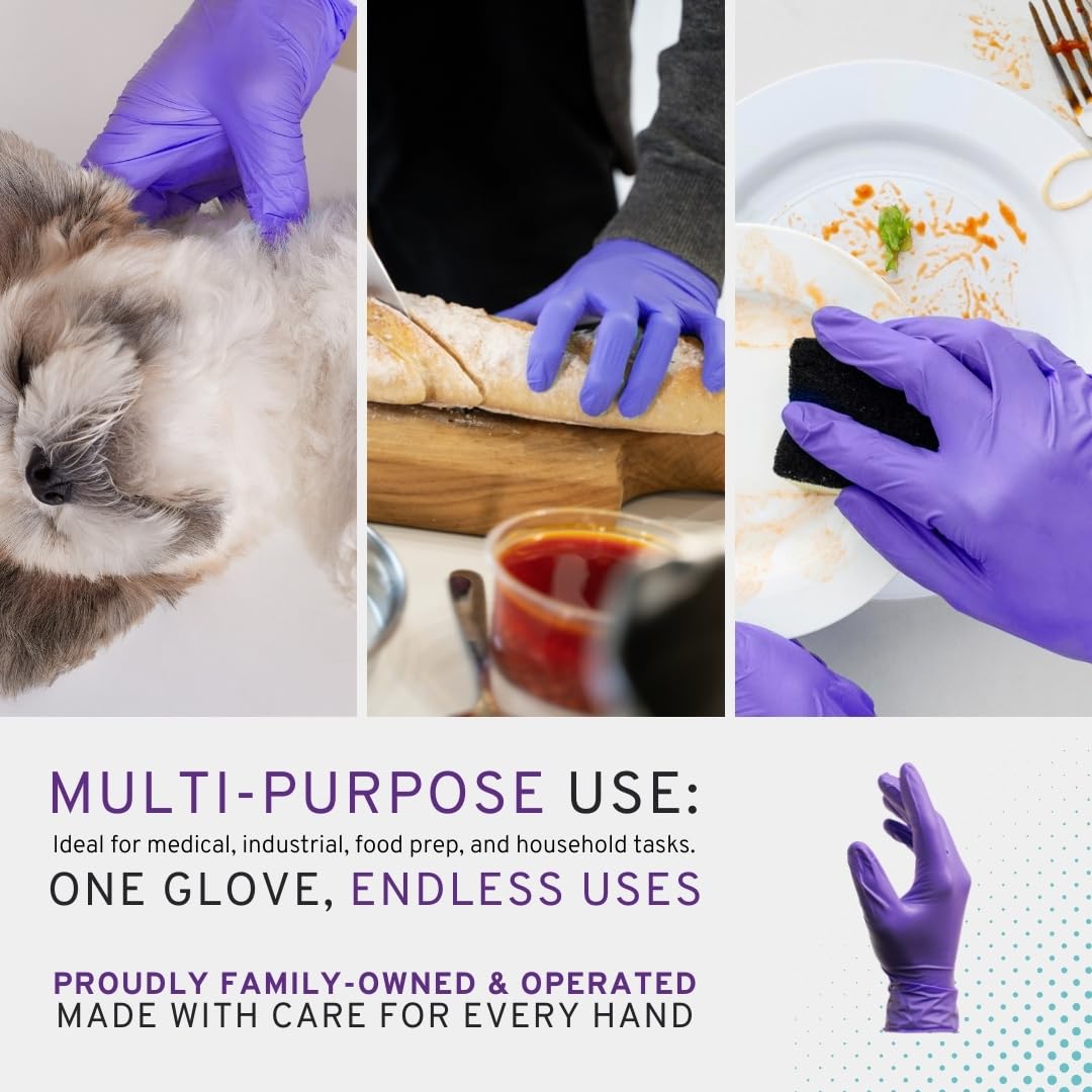 SAFEWAY Nitrile Gloves, 2000 Ct, Large, Powder-Free, Latex-Free, All-Purpose, Professional Disposable Gloves with Textured Fingertips for Medical Use, Food Prep, Cleaning, Tattoo & More