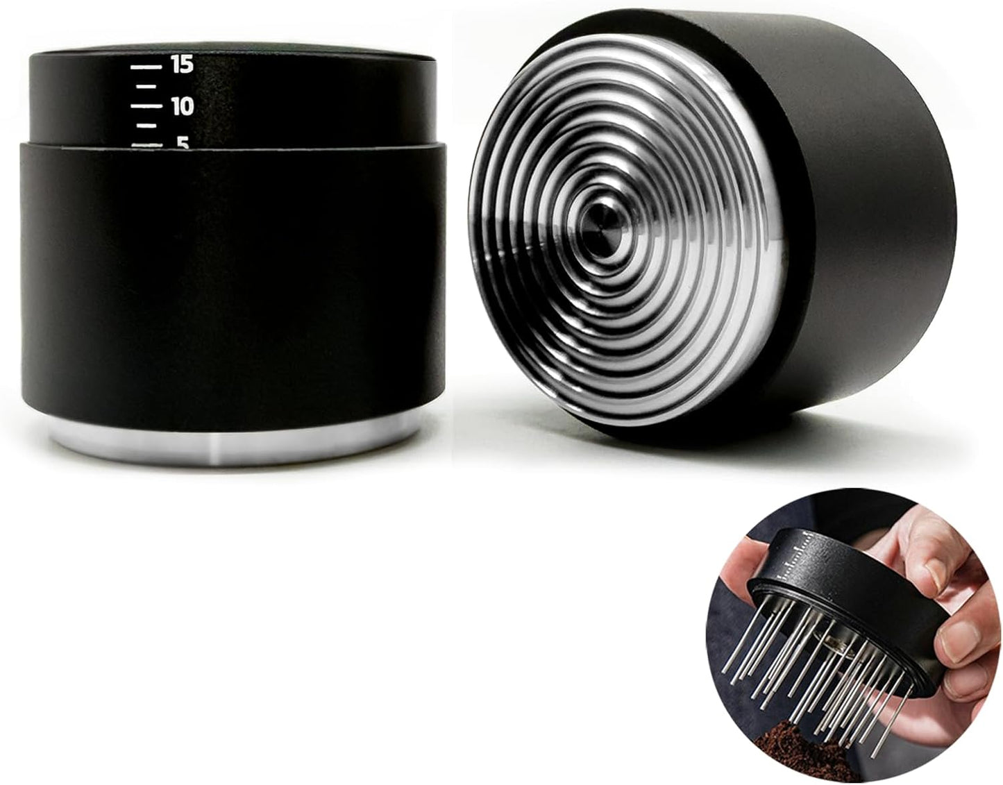 58MM Espresso Tools - Professional WDT Tool, Coffee Distributor & Tamper with 3-in-1 Design, 304 Stainless Steel Barista Essentials for Home Coffee Brewing, Beginner-Friendly Accessories