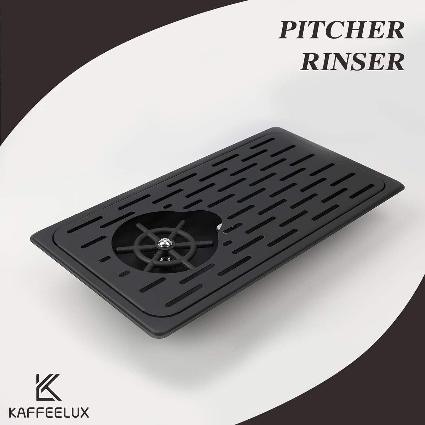 Pitcher Rinsers，Pitcher Washer, Espresso Washer And Spray, Drainage And Drip Tray, 304 Stainless Steel Bar Glass Washer Sink, Suitable For Home Kitchen, Hotel, Coffee Shop, Restaurant (Black)