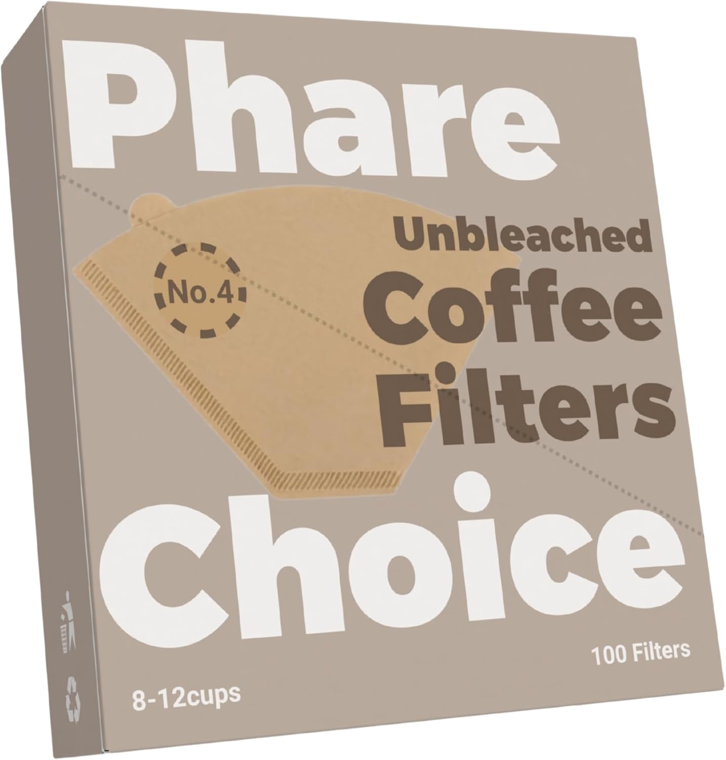 4 Coffee Filters, 100 Count, Fits Ninja and Cuisinart 8-12 Cup Coffee –  BakeHaus