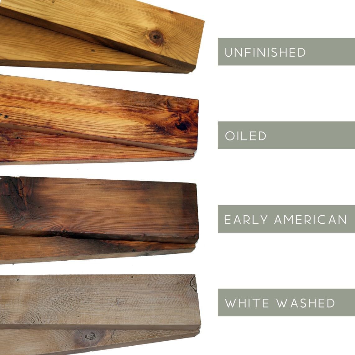 Modern Timber Craft Reclaimed Wood Fireplace Mantel Shelf | Solid Rustic American Barnwood with Steel Floating Shelf Brackets | 2.75" Thickness | 60" L x 8" D, Jacobean, Planed and Sanded
