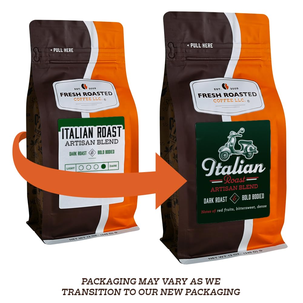 Fresh Roasted Coffee, Italian Roast, 5 lb (80 oz), Dark, Kosher, Ground