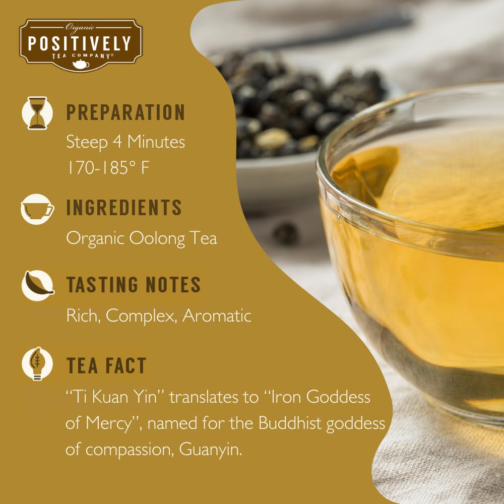 Organic Positively Tea Company, Oolong Tea Sampler, Loose Leaf, 4 Ounce, 3 Pack