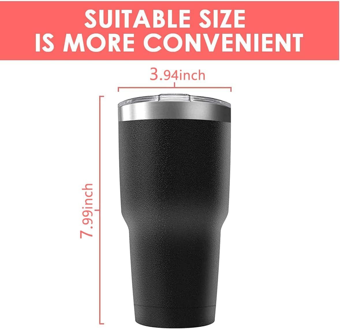30oz Stainless Steel Travel Mug with Lid, 12 Pack Double Wall Vacuum Insulated Bulk Tumbler, Powder Coated Coffee Cup Suitable for Vehicle Cup Holders