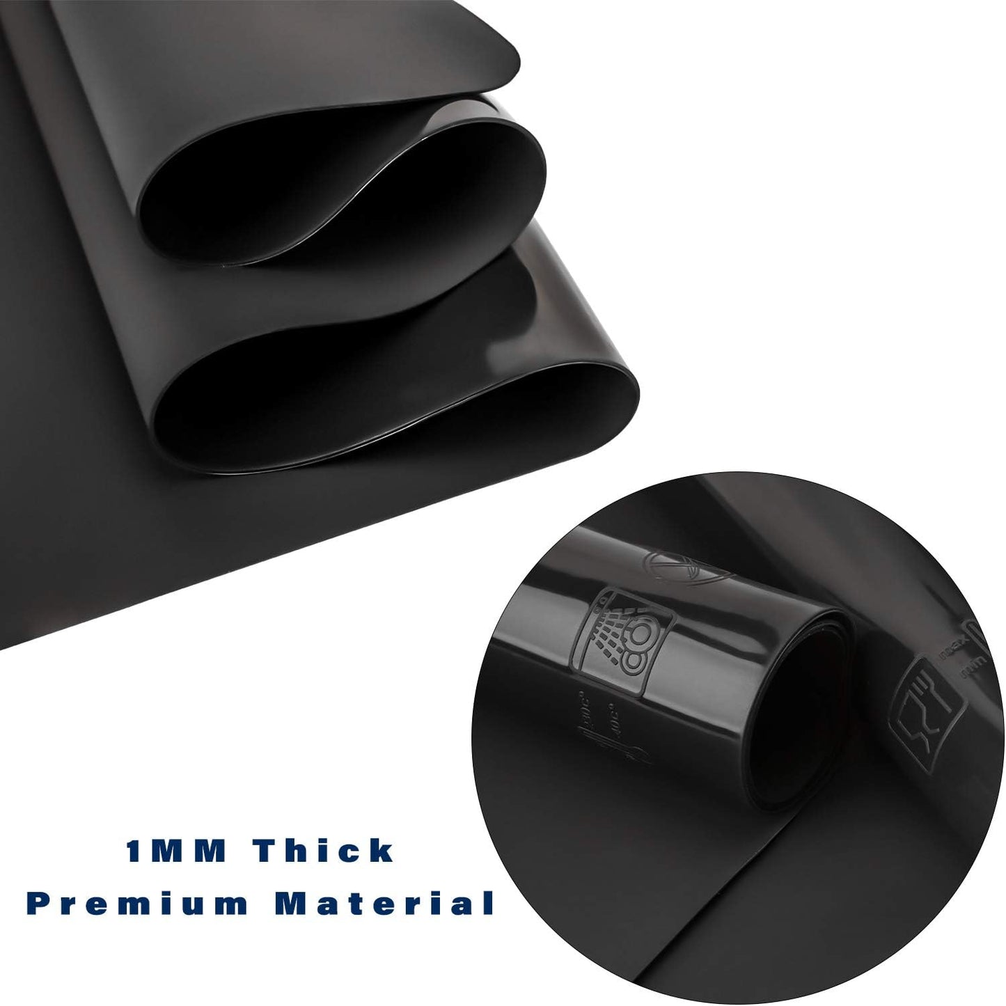 Gartful Black Extra Large Silicone Mat, 23.6 x 15.7 inches Silicone Craft Sheet, Resin Casting Molds Mat, Countertop Protector, Placemat Table Saver Pad, Reusable Nonstick Nonskid