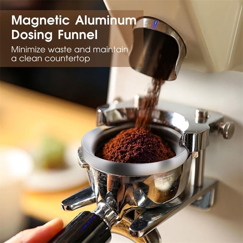 58mm Espresso Accessories Kit, Spring Loaded Calibrated Tamper, WDT Tool and Dosing Funnel Set Fits Espresso Coffee Machines and 58 mm Portafilters