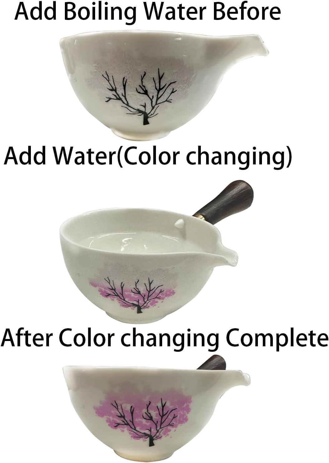 LURRIER Porcelain Chinese Gongfu Tea Set,Portable Teapot Set with 360 Rotation Tea maker and Infuser,Portable All in One Gift Bag for Travel,Home,Gifting,Outdoor and Office (Sakura)