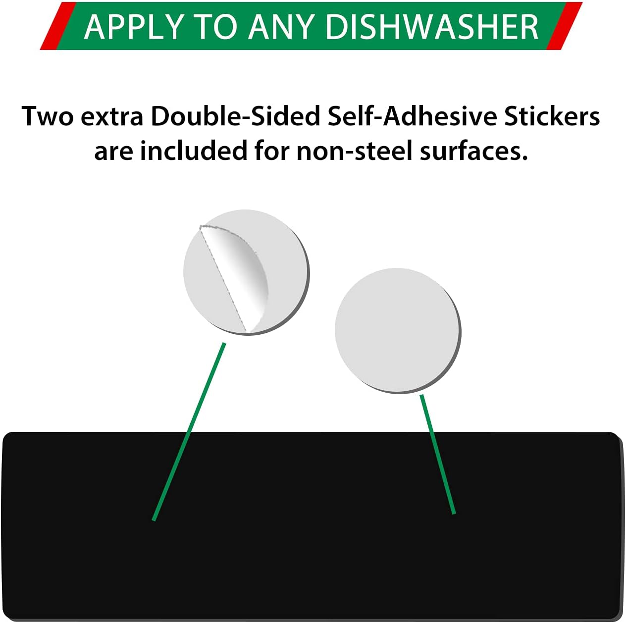 KitchenTour Clean Dirty Dishwasher Magnet - Upgrade Super Strong Magnet Version - Easy to Read Non-Scratch Magnetic Indicator Sign with Clear, Bold & Colored Text - Black