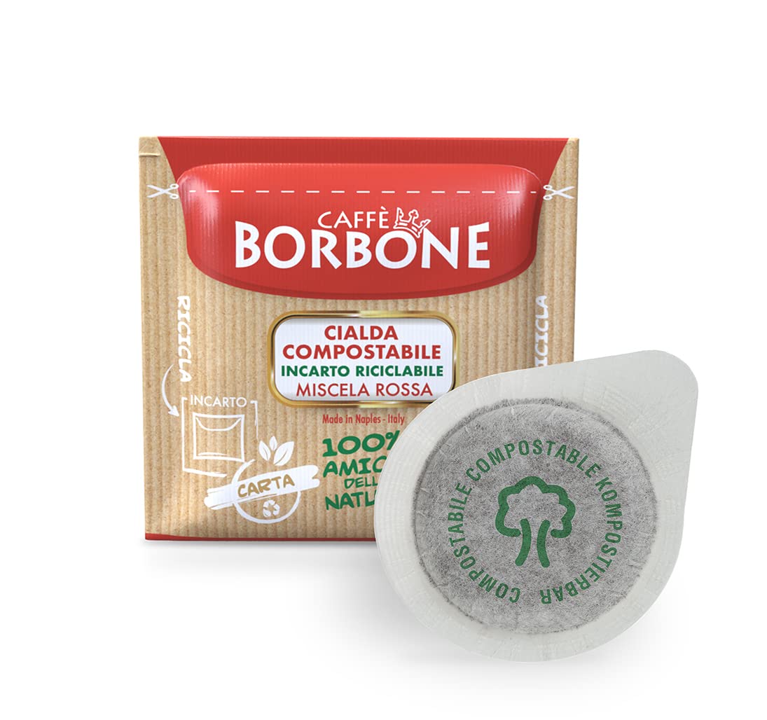 Caffè Borbone Espresso Paper Pods, Red Blend, Strong and Creamy, Medium Roast ESE Pods, Authentic Italian Espresso - 150 Count