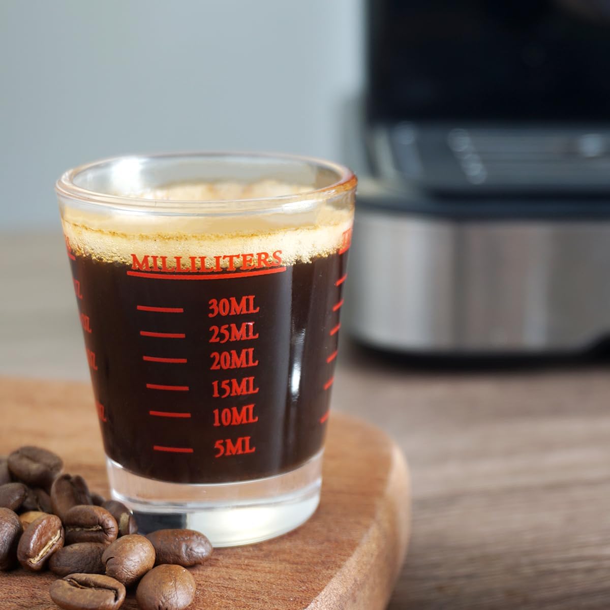 Shot Glasses Measuring cup 2018 Liquid Heavy Glass Wine Glass Espresso Shot Glass 26-Incremental Measurement 1oz, 6 Tsp, 2 Tbs, 30ml (2 pack-red 30ml)