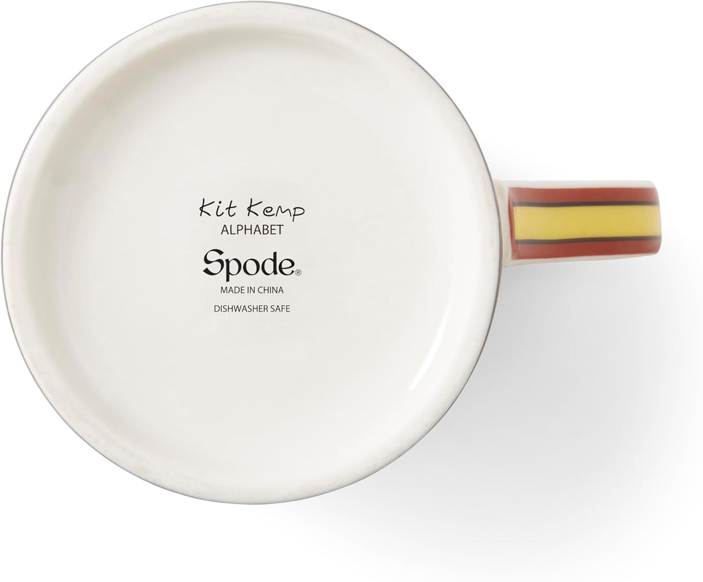 Spode Kit Kemp 12oz Mug, L lnitial - Fine China Coffee Cup with Floral Alphabet Design, Custom Letter Mug for Unique Gift Giving - Personalized Kitchen Drinkware, Dishwasher Safe & Stylish