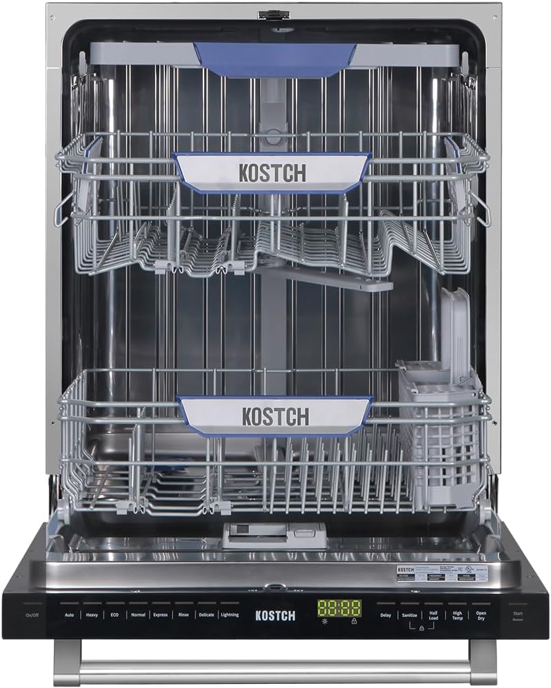 Large Capacity 24 inch Top Control Built-In Dishwasher with Third Rack – ENERGY STAR Certified, 47-dBA Ultra-Quiet, Stainless Steel (Stainless Steel)