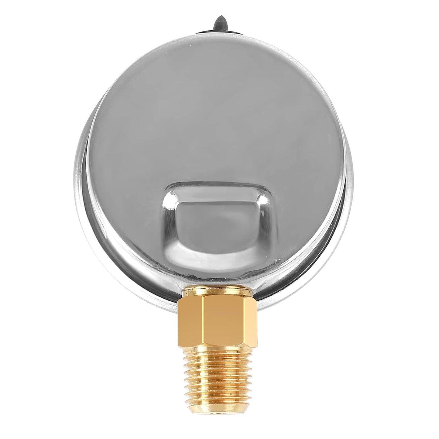 Glycerin Filled Pressure Gauge with 304 Stainless Steel Case, 2.5" Dial Size, 30InHg/0, High Accuracy, 1/4" NPT Center Lower Mount with Single Scale…