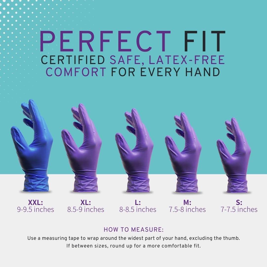 SafeWay Nitrile Gloves, 2000 Ct, Small, Powder-Free, Latex-Free, All-Purpose, Professional Disposable Gloves with Textured Fingertips for Medical Use, Food Prep, Cleaning, Tattoo & More