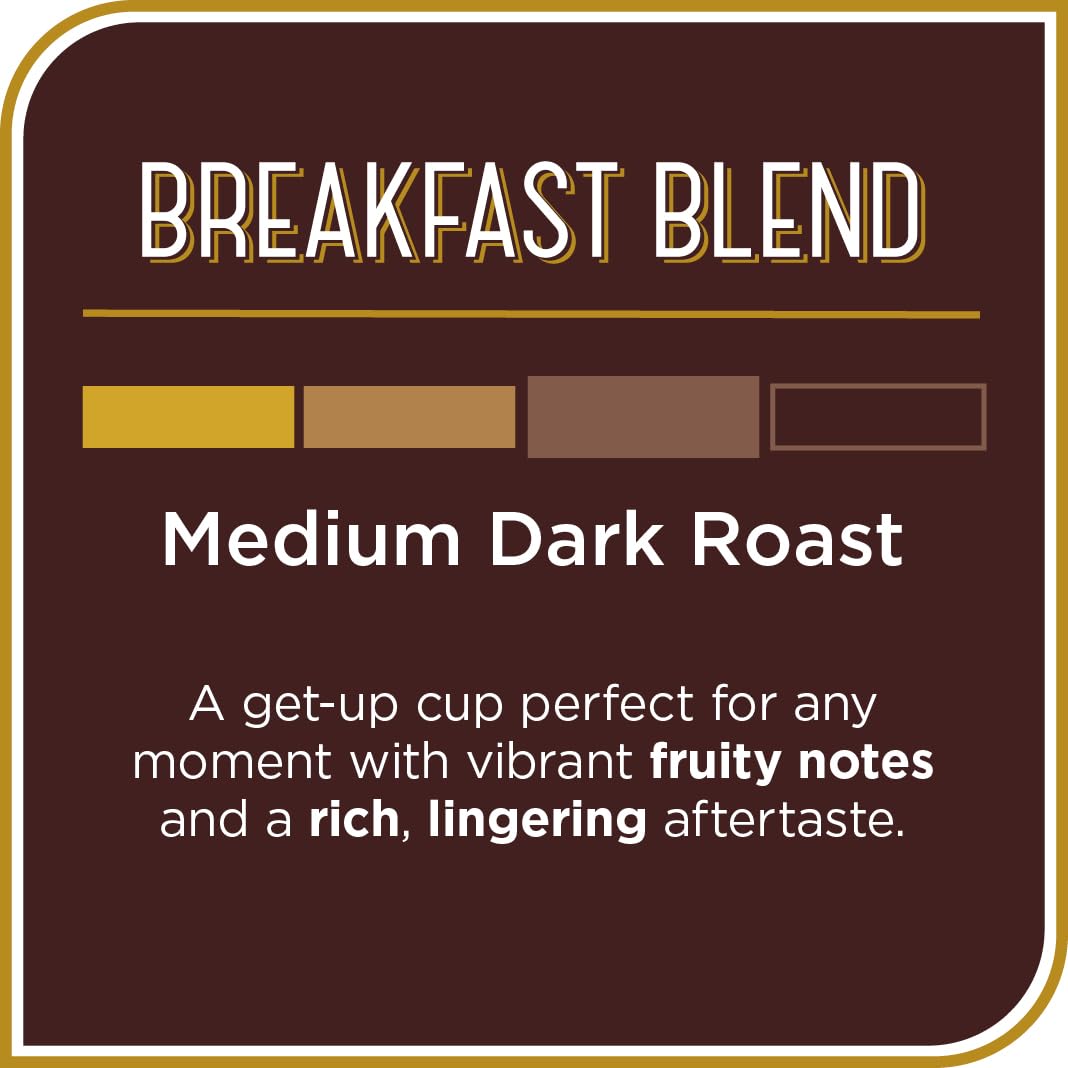 Don Francisco's Breakfast Blend Coffee - 12 K-Cup Compatible Single-Serve Pods - 100% Arabica - Fruity Aroma, Rich Flavor - Recyclable through TerraCycle - Compatible with Keurig Brewers