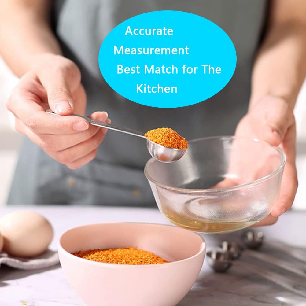 20-Piece Measuring Cups and Spoons Set, Nesting Stainless Steel Measuring Cups Spoons with Plastic Measuring Cup for Dry and Liquid Ingredients, Kitchen Cooking & Baking Gadgets