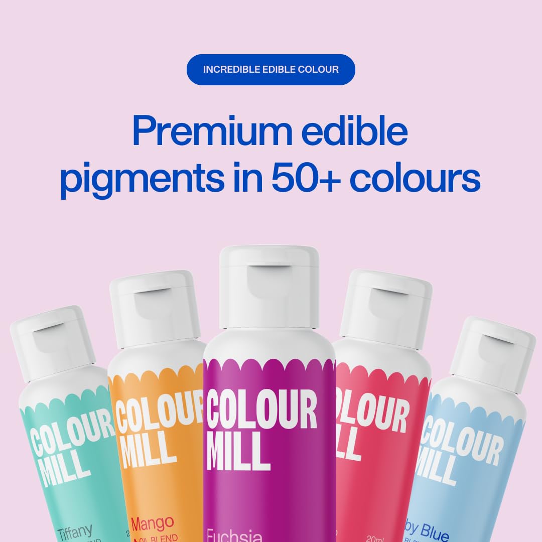 Colour Mill Bridal-Pack Oil-Based Food Coloring, 20 Milliliters Each of 6 Colors: Blush, Lavender, Lilac, Mauve, Nude and Taupe 4.08 Fl Oz 120 milliliters