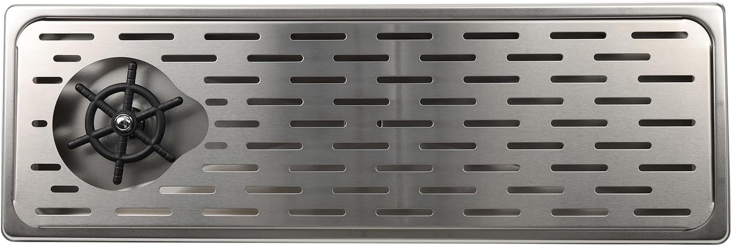 Pitcher Washer, Espresso Washer, Drainage and Drip Tray Stainless Steel Bar Glass Washer is The Sink, and The Cup Spray Washer is The Home Kitchen Hotel Cafe Restaurant (KF25-Silver)