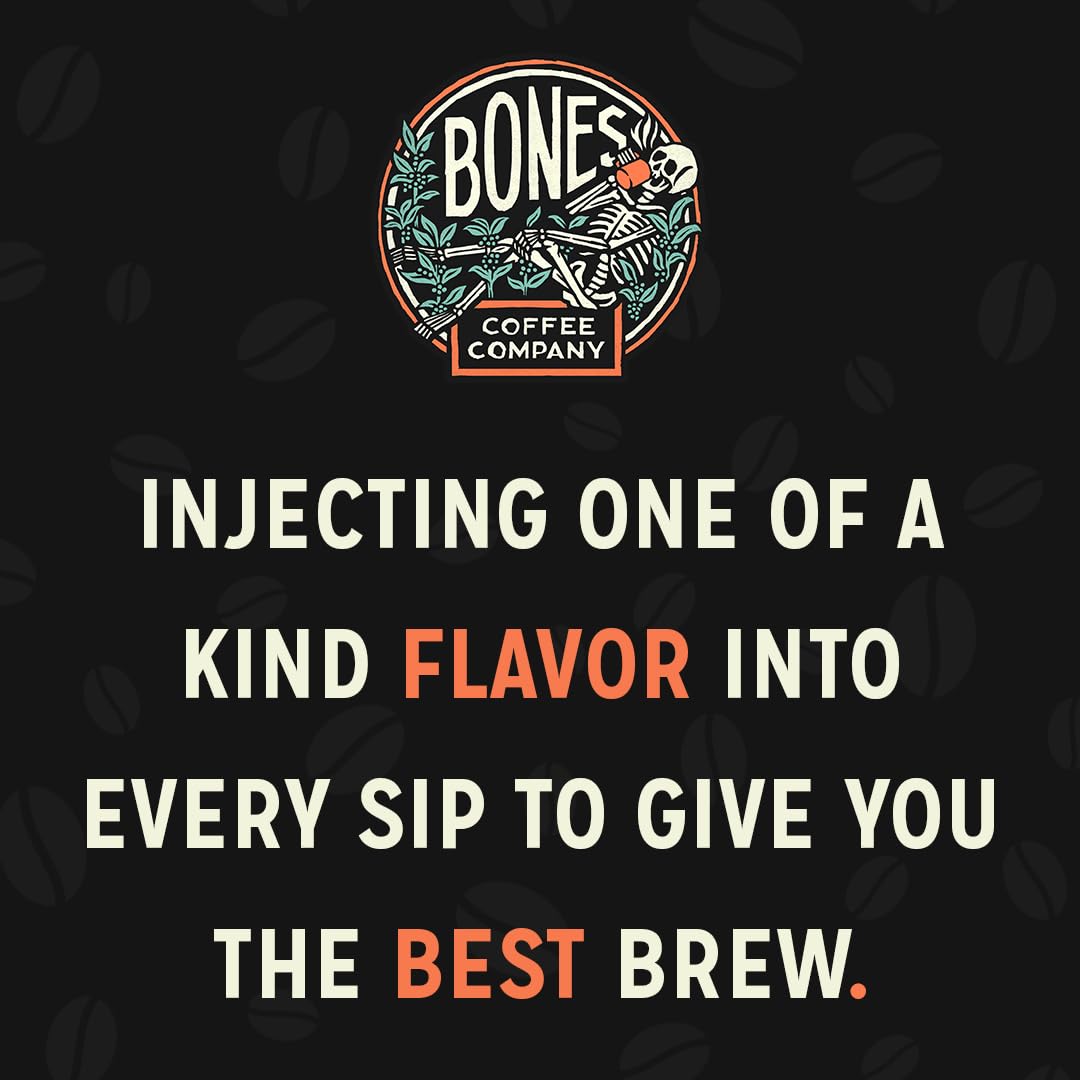 Bones Coffee Company Mudslide Boogie, Chocolate Mudslide Flavored Coffee Pods, Low Acid Medium Roast Single-Serve Bones Cups for K-Cups Coffee Maker from The Nightmare Before Christmas, 12 Count