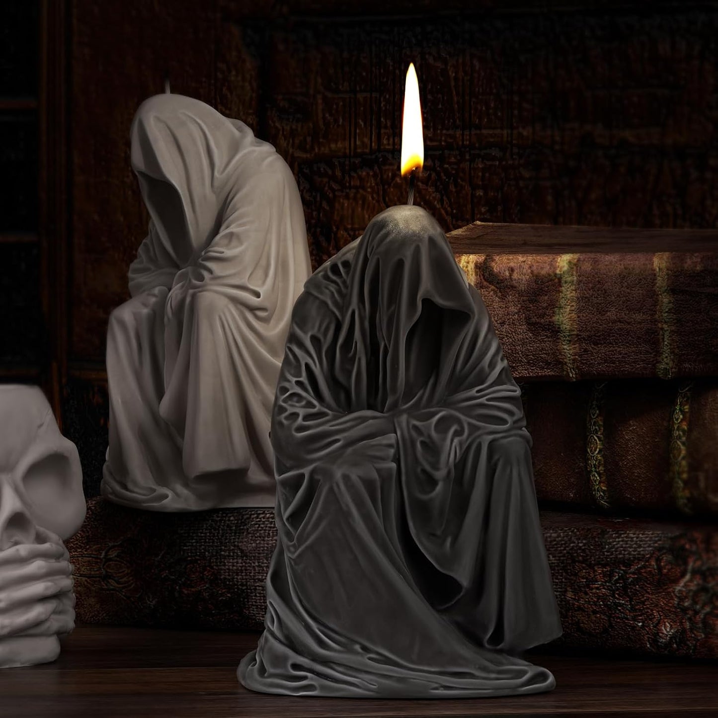 Skull Silicone Mold for Candle Making - 3D Animal & Clay Mold, Ghost Resin Casting Mold, Home Decor Molds