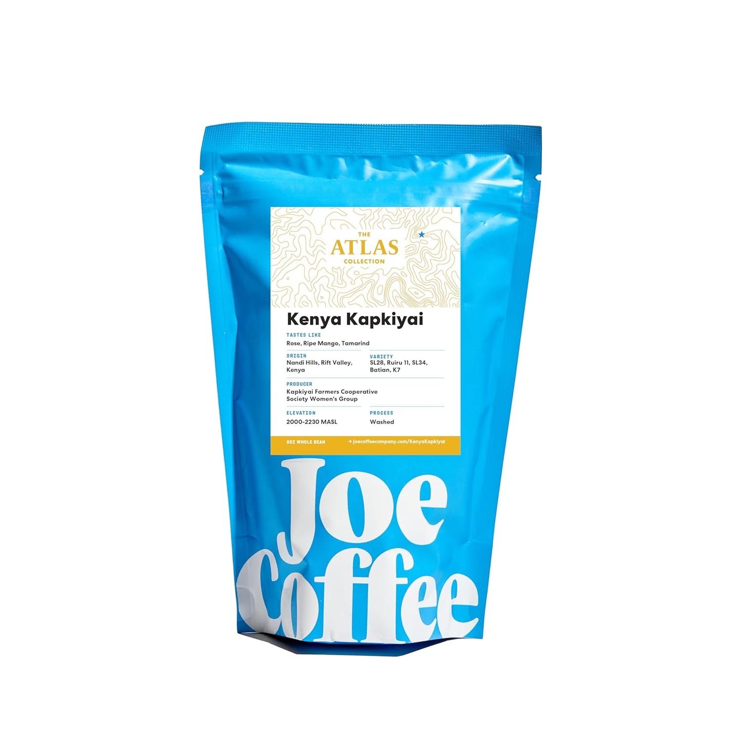 Joe Coffee Company - Kenya Kapkiyai Whole Bean Specialty Coffee, 6 oz Bag | Women-Produced, NYC Roaster, Rainforest Alliance Certified, Kosher, Climate-Friendly