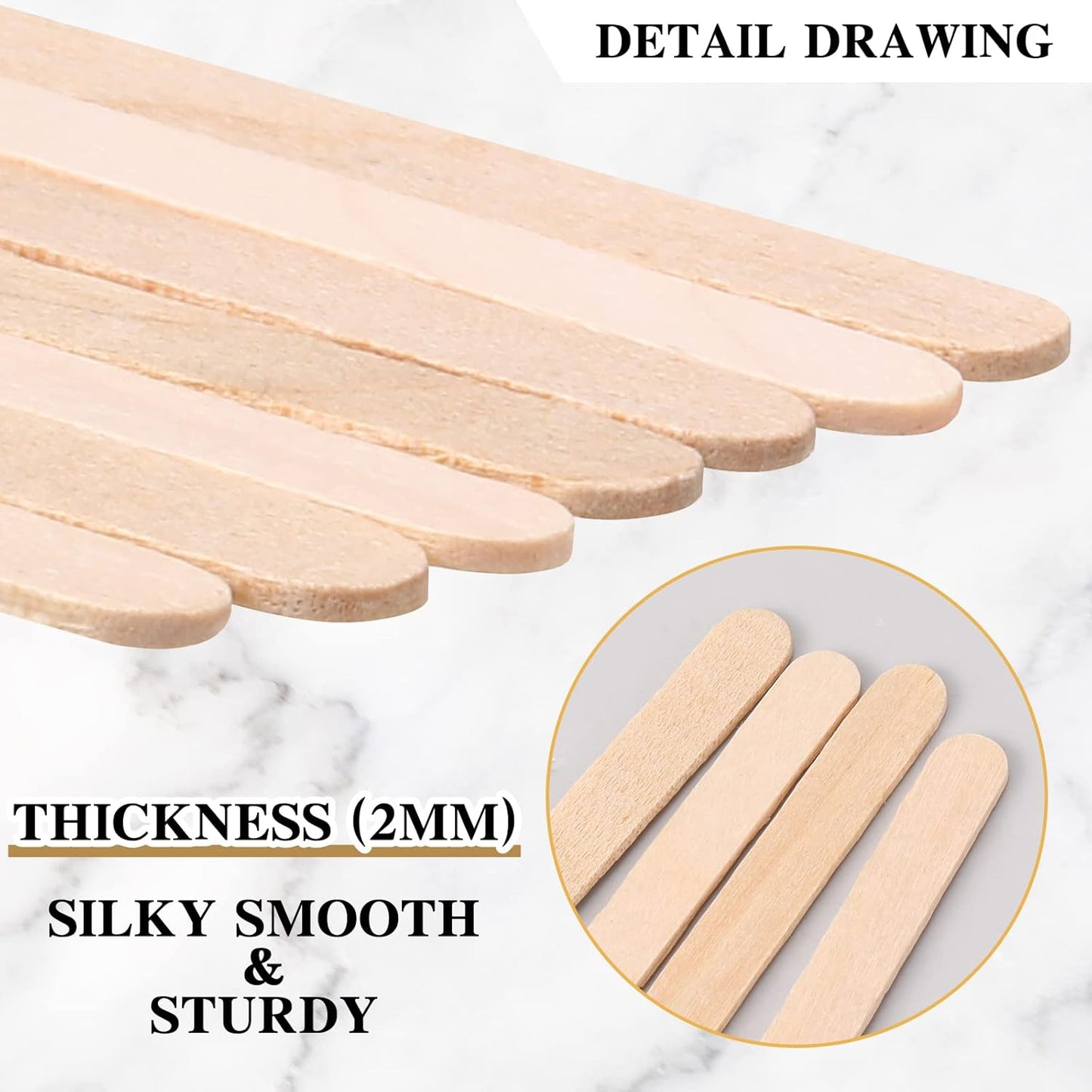 2000 Pcs Individually Wrapped Wooden Coffee Stirrers, Disposable Coffee Stir Sticks Round End Sticks Bulk Wood Stirrers for Cocktail Hot Drinks Restaurant Bar Home Office (7.5 Inch)
