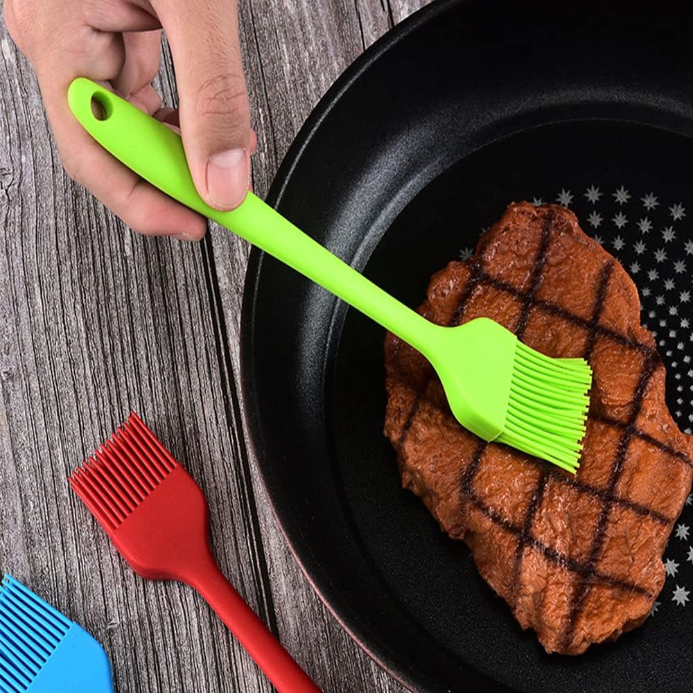 Silicone brush, Oil Brush for BBQ Kitchen Cooking Baking and Grilling(3 PCS,Pink)