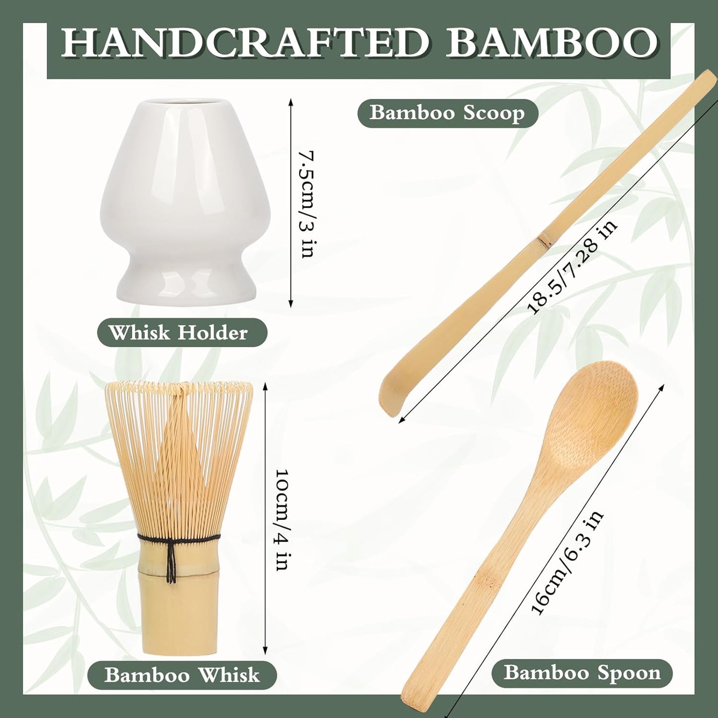 Matcha Whisk with Matcha Whisk Holder Bamboo Whisk Scoop Spoon Unique Gifts for Women Men Girl Friend Home Kitchen Decor Gifts for Tea Enthusiasts Christmas White