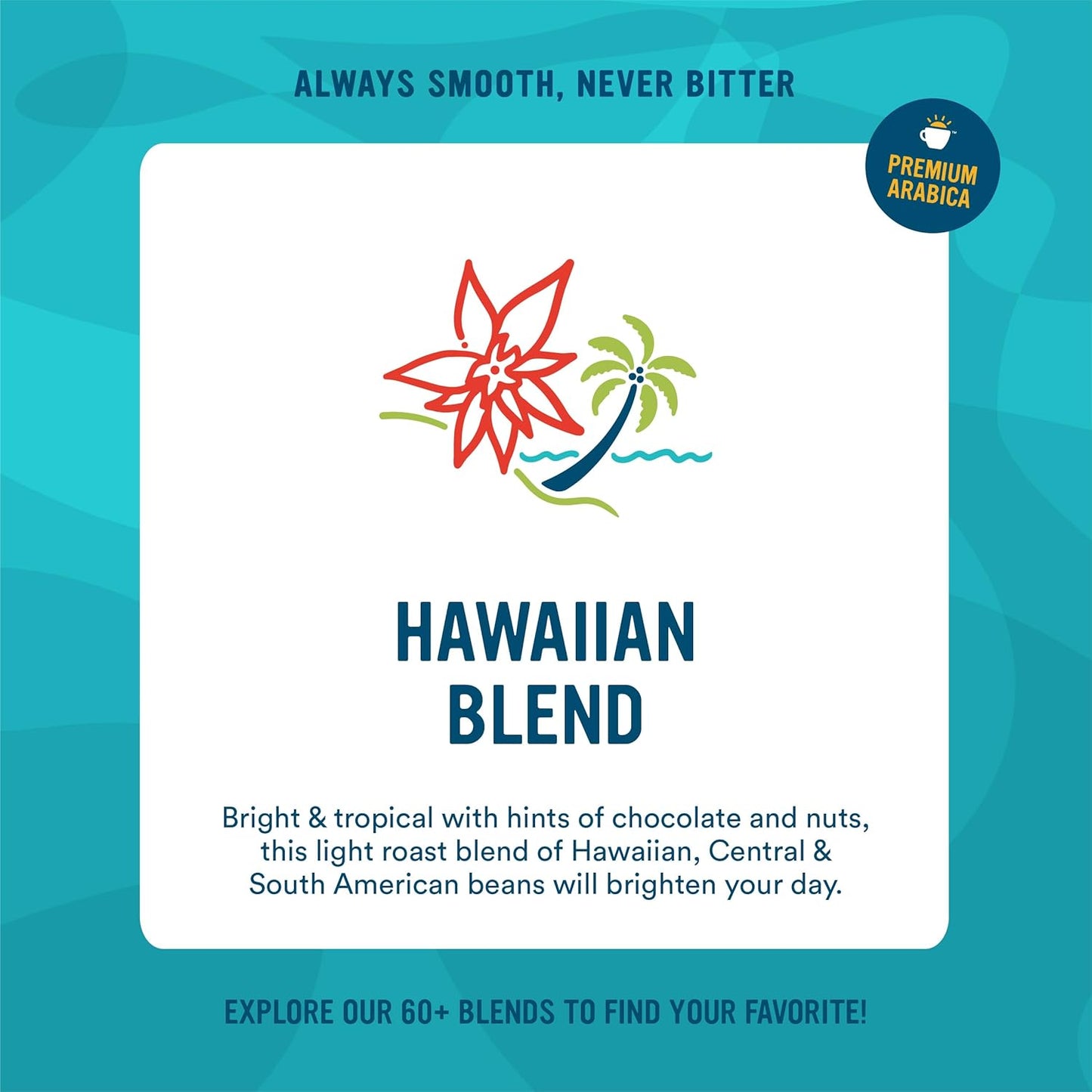 Cameron's Coffee Roasted Ground Coffee Bag, 10% Hawaiian Coffee Blend, 10 Ounce, Pack of 6 NEW