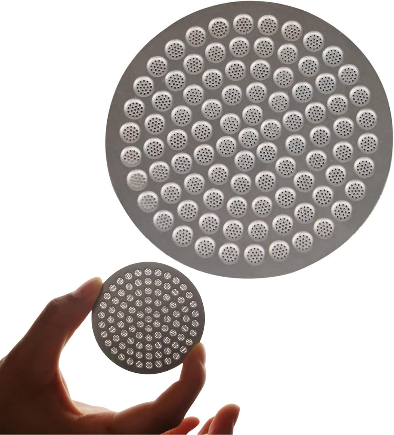 54mm Espresso Puck Screen, 0.8mm Thickness Stainless Steel Reusable Coffee Filter, Designed for Bottomless Portafilter Baskets, Enhances Espresso Extraction