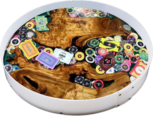 Resin Mold Large Round Deep -Kalinta 20inch Reusable Epoxy Round Molds for Resin Clock, Serving Tray Board, End Table£¬Floral Preservation Bouquet
